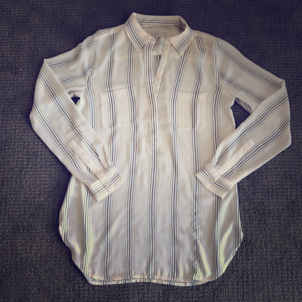 LOFT popover tunic blouse